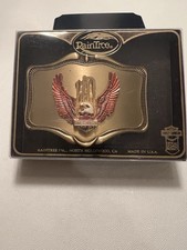 Harley Davidson 75th Anniv Brown Spread Eagle HD Shield Belt Buckle 1978 NIB