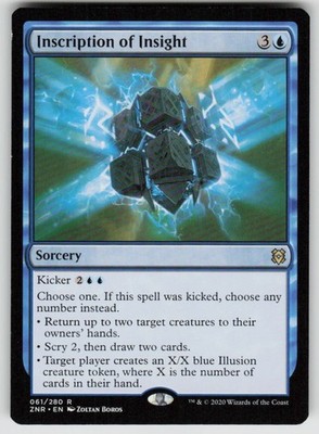 Inscription of Insight 61 Rare Zendikar Rising Magic: The Gathering Near Mint