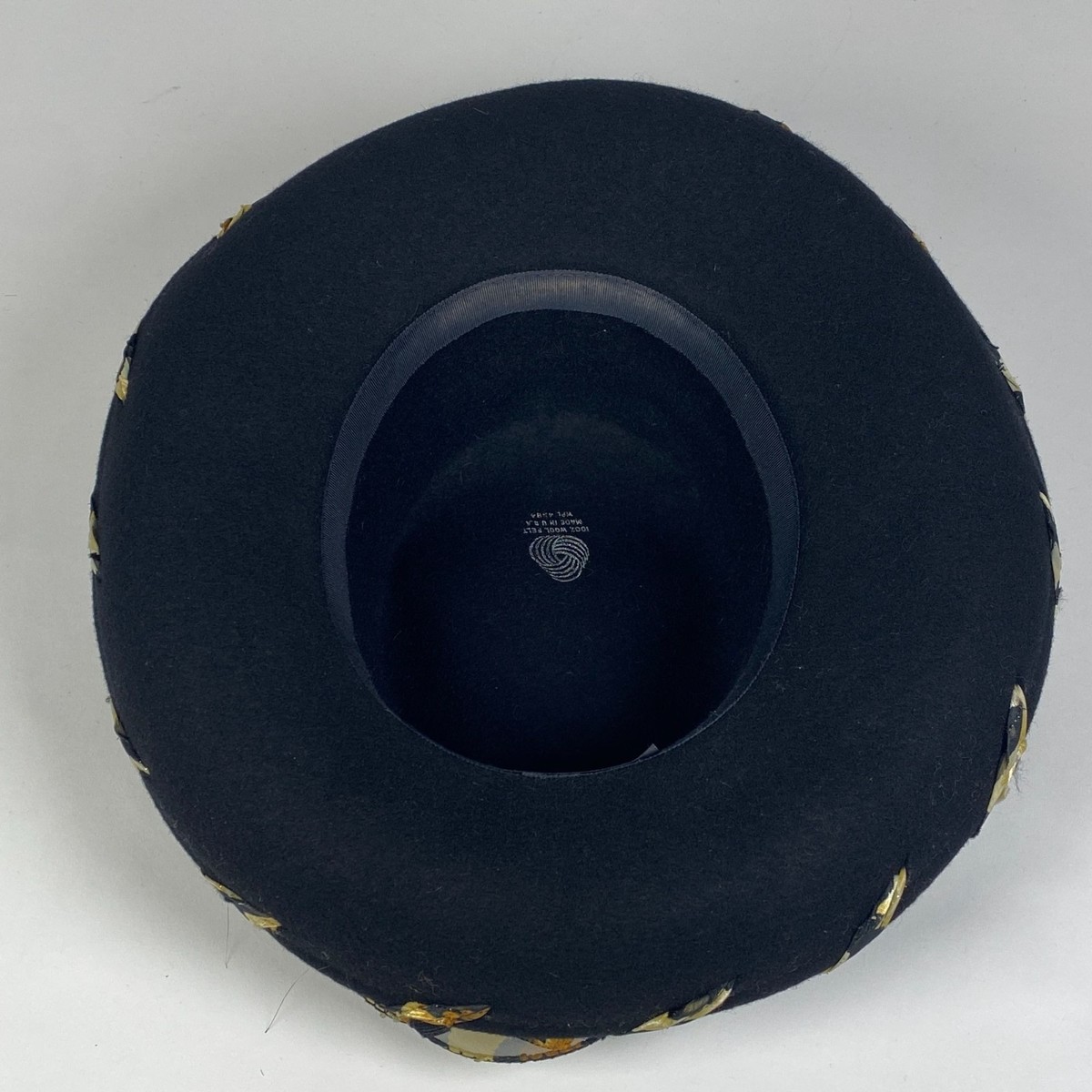 Vintage Sonni San Francisco Black Wool Felt Wide Brim Hat  display picture 3