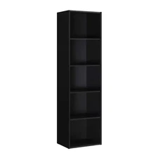 HODEDAH Bookcase Multipurpose Unit Particle Board Vertical Orientation 5-Shelf