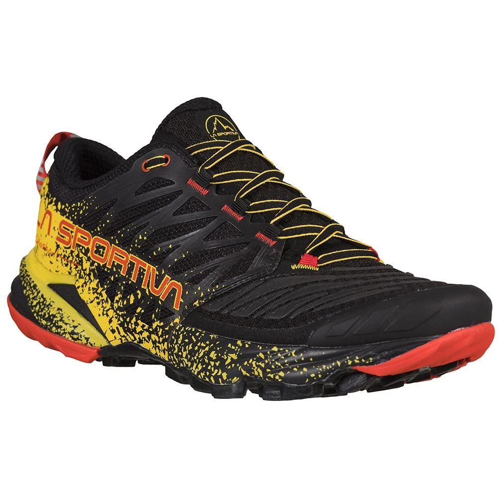 La Sportiva Akasha II Men's Trail Running Shoes, Black/Yellow, M43