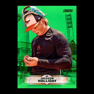 2025 Topps Stadium Club Jackson Holliday Green Foil #73 Baltimore Orioles /199