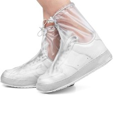 Waterproof Shoe Covers, Rain Shoe Covers Transparent Reusable Non Slip Shoe C...