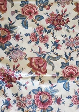 Vintage Waverly Nantucket Sconset Rose Floral Chintz Fabric - 150" x 56" 