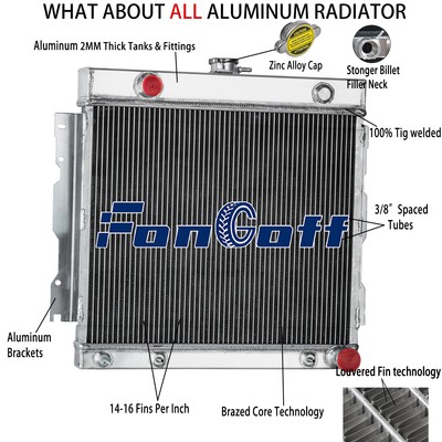 3-CORE RADIATOR FOR 1972-1979 DODGE D100 W150 Ramcharger Plymouth PB100 PB200 V8
