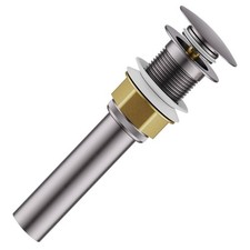 Bathroom Sink Drain W Strainer Pop Up Drain StopSet Brushed Nickel wo overflow