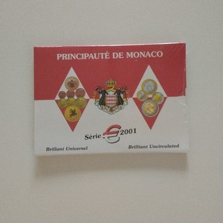 Monaco Euro Kursmünzensatz 2001 Brilliant Uncirculated OVP