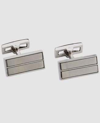 Ryan Seacrest Mens Silver Bar Studs Cufflinks Formal Wedding Dress Cuffs 91