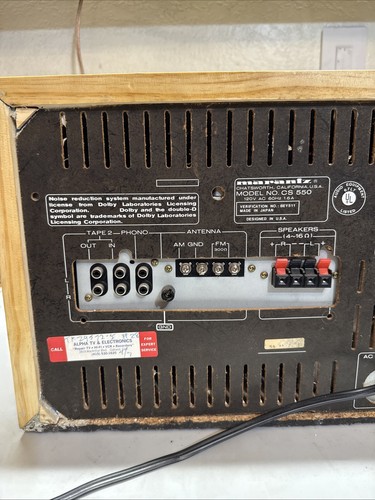 MARANTZ cs- 550 remote control audio system custom wood grain cabinet (serviced) - Picture 11 of 15