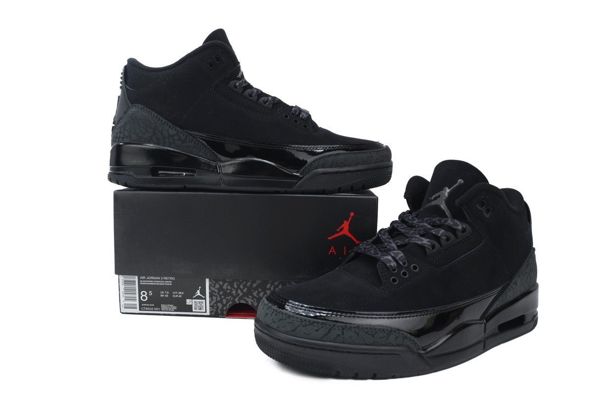 Size 8 - Air Jordan 3 Retro 2025 Black Cat for sale online