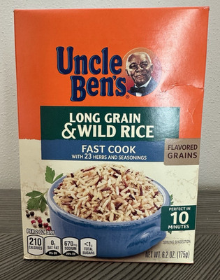 Uncle Bens Long Grain & Wild Rice 6.2 oz - Retired Logo - Expired Collectable