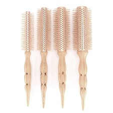 New Type Professional Wood Round Curly Combs For Women Hairdressing Massage Brus