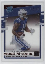 2020 Chronicles Clearly Donruss Rated Rookie Red 105/199 Michael Pittman Jr 1s1c