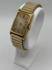 Vintage 1976 Timex Gold Tank Manual Wind Mechanical M23 | Running | Stretch Band