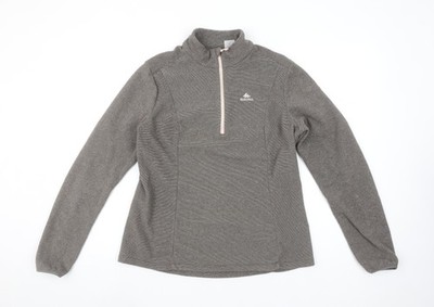 Quechua Damen Fleecepullover Sweatshirt grau 1/2 Reißverschluss 2XL