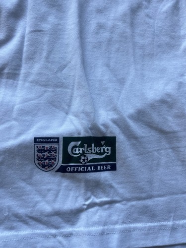 England Umbro Carlsberg Beer Sponsor Cotton T-shirt Size Men’s Large L New Tag - Picture 2 of 7