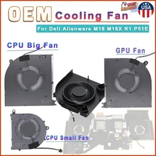 OEM CPU GPU Cooling Fan For Dell Alienware M18 M18X R1 P51E Laptop NEW Original
