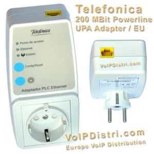 Contendre 200Mbit Ligne électrique PLC UPA PowerGrid Passtrough Schuko Steckdose