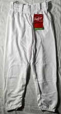 Youth Baseball Pants White Large by RAWLINGS NEW WITH TAGS 