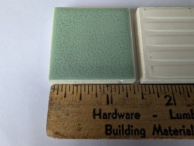 10 pcs American Olean Vintage Ceramic Tile 1-3/8'' Crystalline Mint #327 ''Dots''