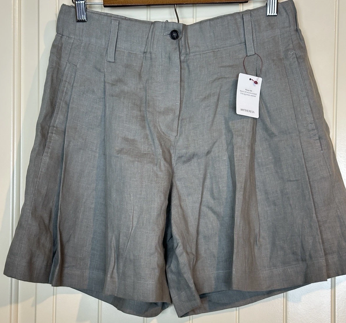 Brunello Cucinelli — New Brunello Cucinelli womens linen shorts old money luxury relaxed sz M $990