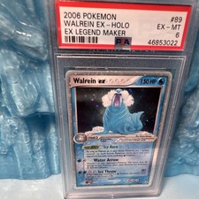 Pokémon TCG Walrein ex EX Legend Maker Holo Ultra Rare 89/92 PSA 6 2006 on eBay