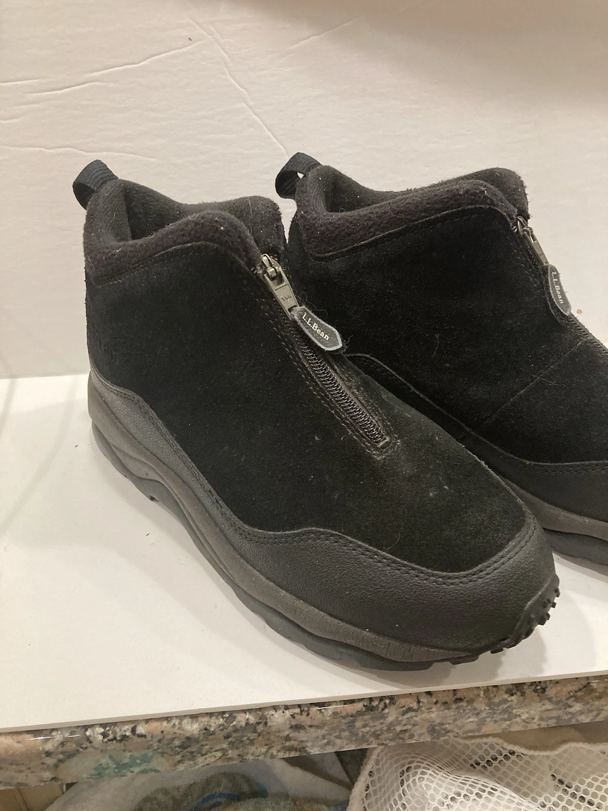 LL Bean Primaloft Insulated Slip On High Top Boot Outdoor Black EUC Men’s Sz 8 M