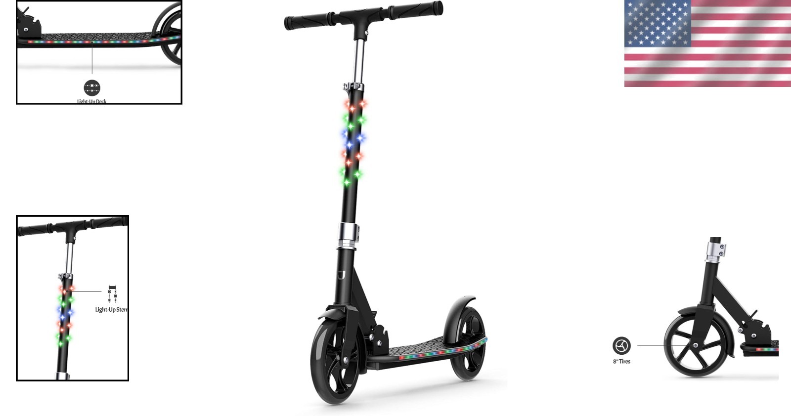 Jupiter Youth Kick Scooter - Easy to Fold, Rear Brake, and Great for Outdoor Fun
