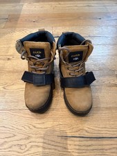 Cougar Paws Tan Industrial Work Boots with Strap Durable Safety Footwear 10 USA 