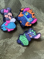 Croc Buttons 3 Pc Disney Stitch Cinderella Mouse Theme