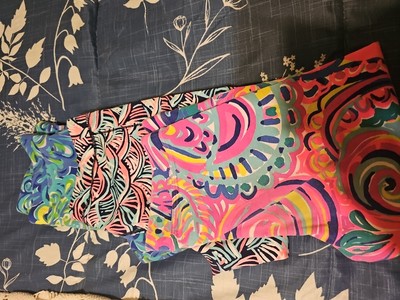 Lilly Pulitzer Luxletic Multicolor Melody Leggings Girls Size Large (8-10) 