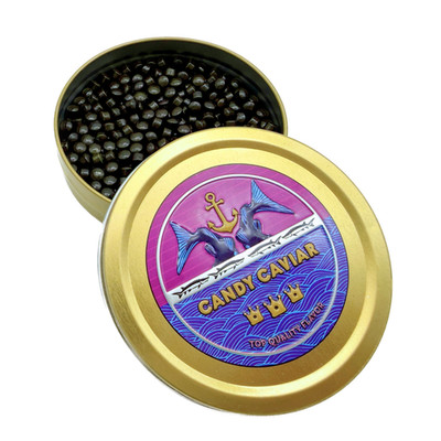 Boston America Candy Caviar Tin Black Raspberry Hard Candy 1.5oz (1ct) NEW