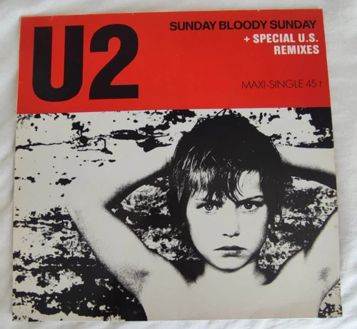 U2 Sunday Bloody Sunday Reissue 12" Maxi-Single Vinyl Record 600 820  EX/EX