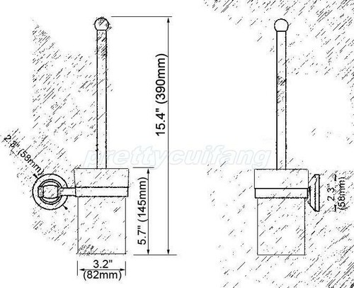Polished Chrome Bathroom Accessories Wall Mounted Bathroom Toilet Brush Holder - Picture 4 of 7