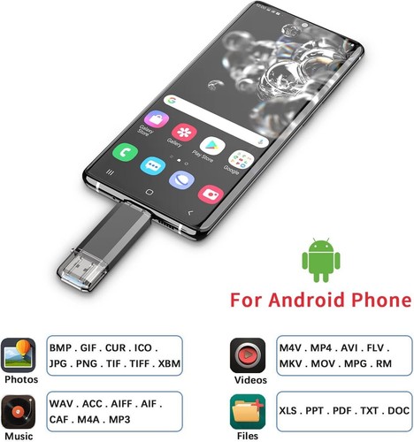 128GB Photo Flash Drive 2 in 1 USB-C Picture Keeper For Android Pc Smartphone re - Picture 23 of 24
