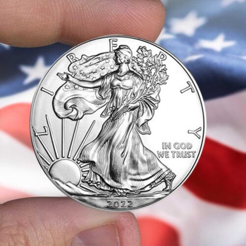 2022 1Oz Collectible American Fine Silver Eagle Liberty Souvenirmünze Neu - Bild 5 von 8