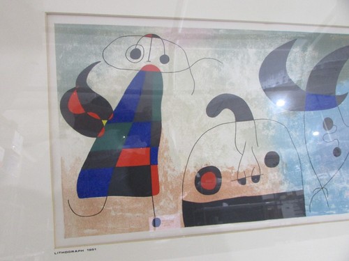 Joan Miro Framed Lithograph 1951 Original Derriere le Miroir 36-38 ~ Metal Frame - Picture 2 of 10
