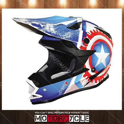 captain america dirt bike helmet