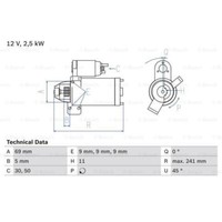 Bosch Anlasser Starter 2.5Kw FüR BMW X3 1Er 0 986 022 020