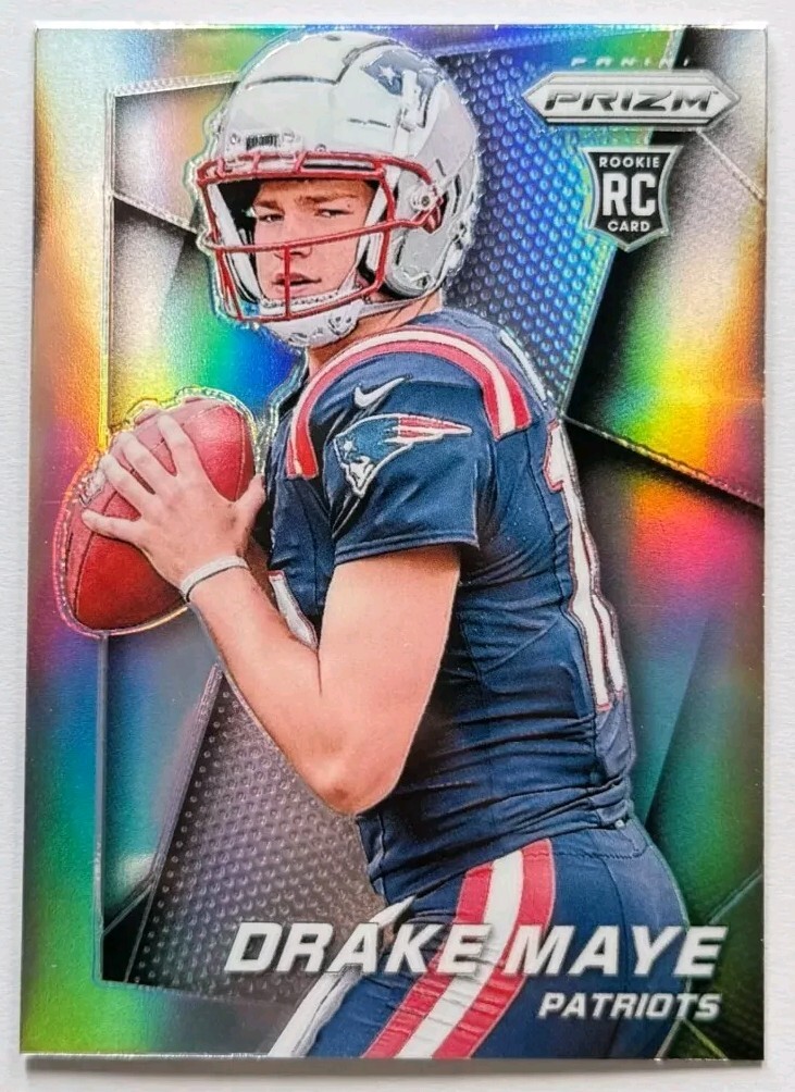 2024 Panini Prizm Drake Maye Silver Flashback Variation Rookie RC No. 10