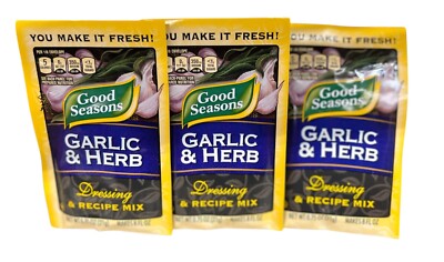 Good Seasons Garlic & Herb Salad Dressing Mix 0.75 oz  (3 Pack)
