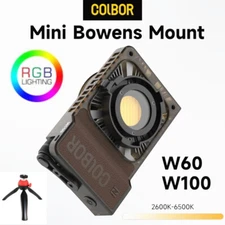 COLBOR W60R RGB 60W Pocket Led Video Light Lamp Photography Lighting 2600K-6500K