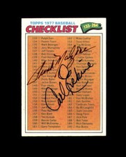 Carl Erskine Frank Malzone Signed 1977 Topps Checklist Autograph