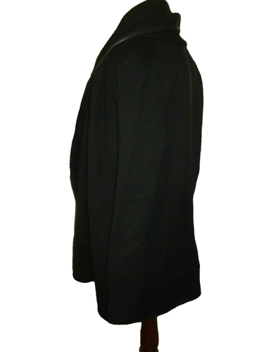 Vince Yak Wool Leather Trim Cardigan Thick Sweater Sweatercoat sz XS - Picture 5 of 9