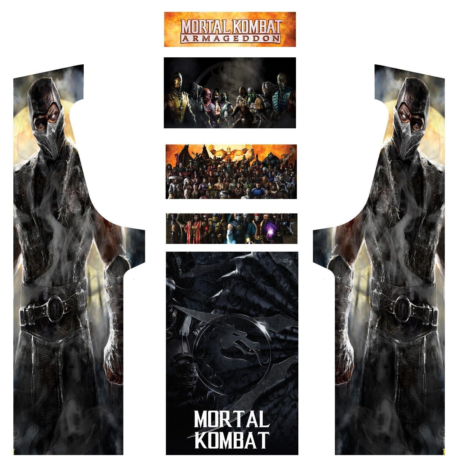 Stickers Mortal Kombat Borne Arcade MAME pour Rénover et Customiser votre Panel