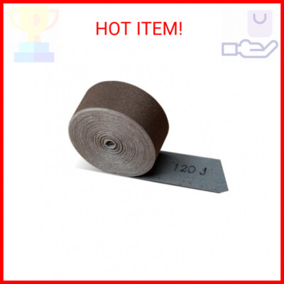 POWERTEC 49000 120 Grit Emery Cloth Sanding Paper Roll, 1-1/2-Inch