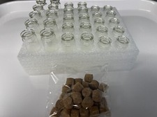 WOW 30 Glass Vials HEAVY DUTY with Corks 10/15/20 ML 10 each FAST FREE SHIP 