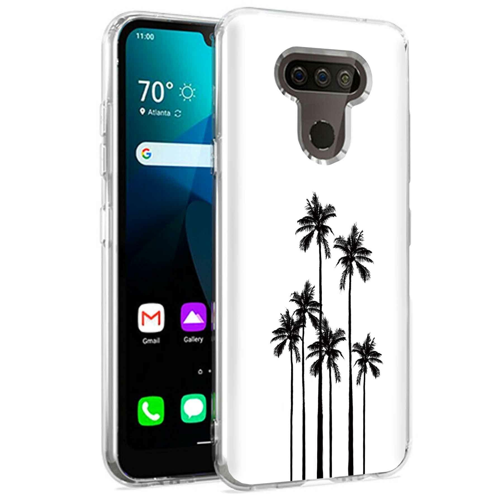 Phone Case for LG Harmony 4,Xpression Plus 3,K40S, Palm Trees Print