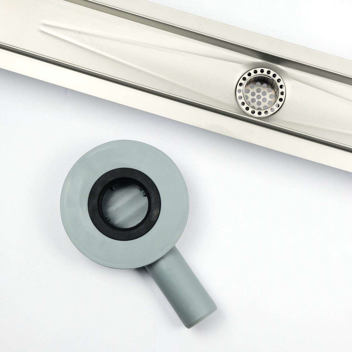 AICA Duschrinne 100cm Edelstahl - Mit Geruchsstop & Höhenverstellbaren Füßen Für Ebenerdige Duschen