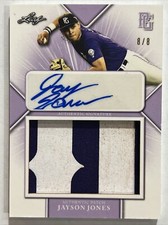 2021 LEAF PERFECT GAME JAYSON JONES PATCH AUTO 8/8